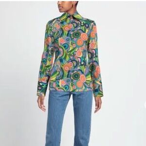 Vintage Dolce & Gabbana Groovy Floral Button Down | Size 42